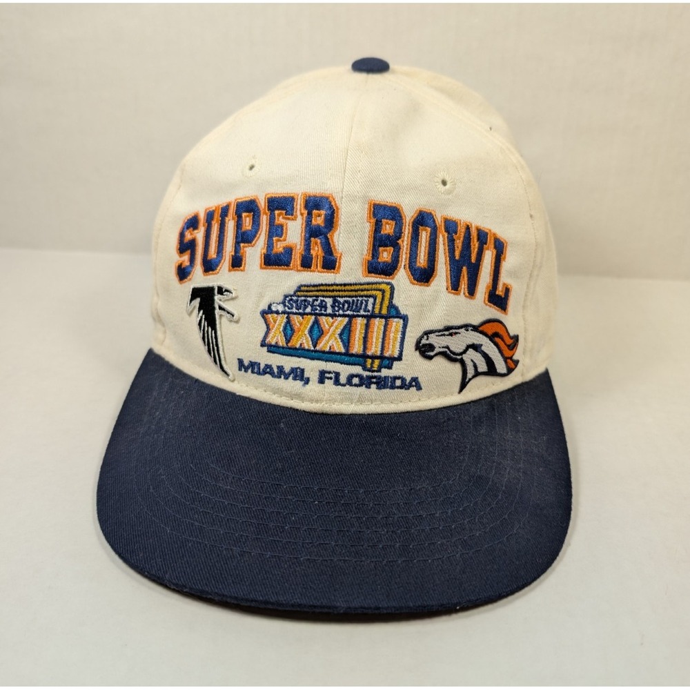 Vintage Super Bowl 33 Hat Falcons Broncos American Needle XXXIII NFL Snapback